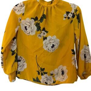 Dorothy Perkins Yellow and White Floral Blouse